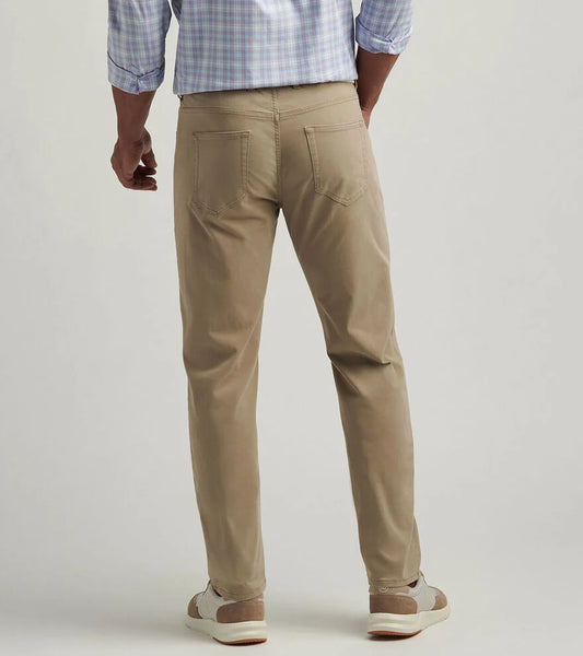 Signature Sateen Flat Front Trouser | Khaki