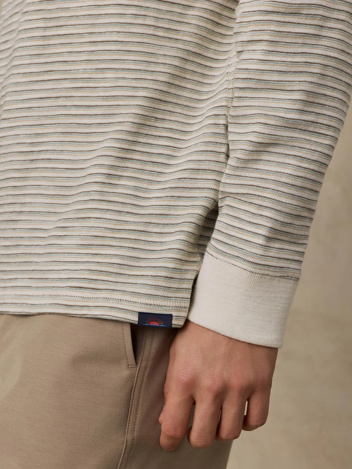 Sunwashed Slub Hoodie | Cedar Falls Stripe