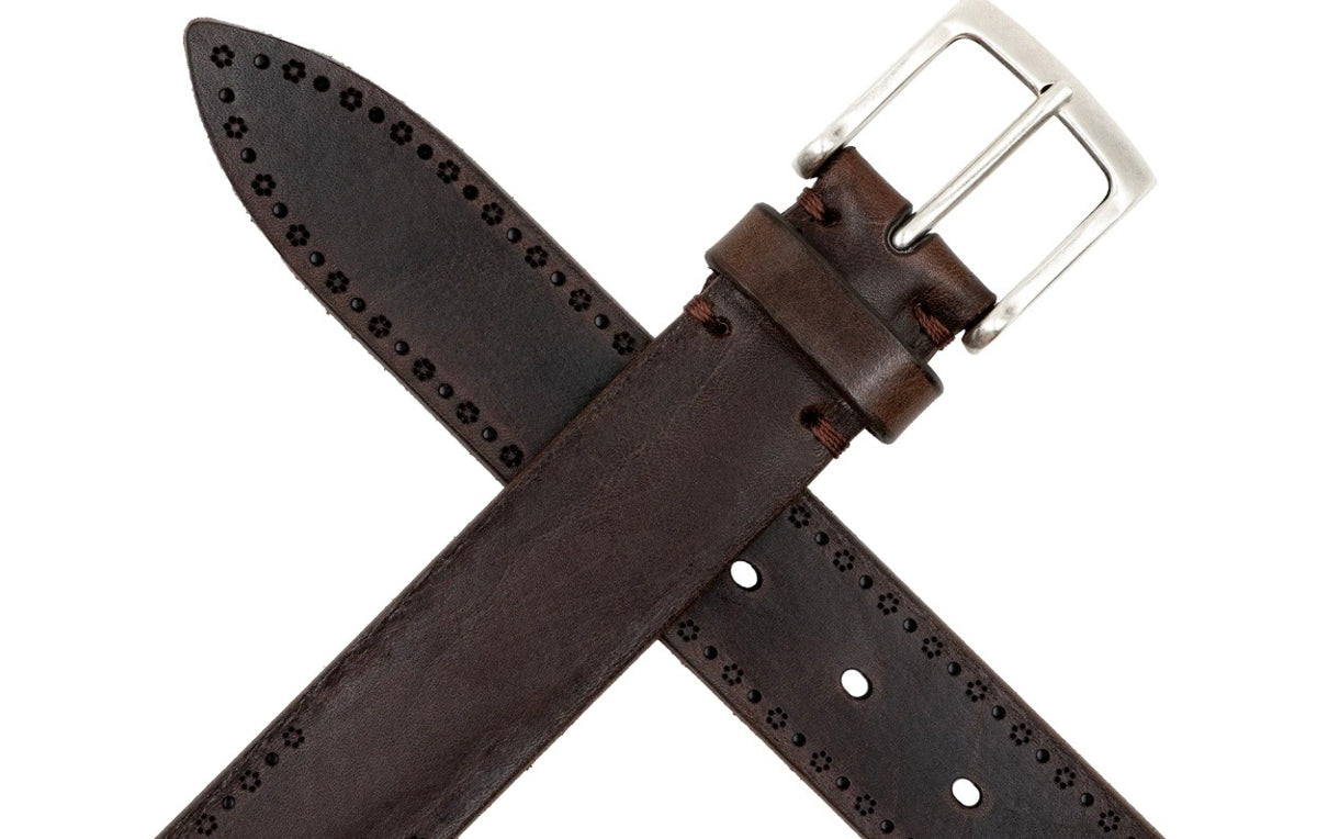 Hayden Brindle Leather Belt | Walnut