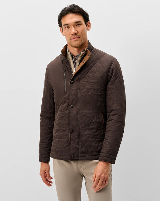 Juno Quilted Snap Jacket | Cocoa