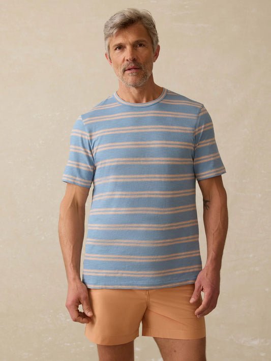 Sunwashed Tee | Coast Coral Stripe
