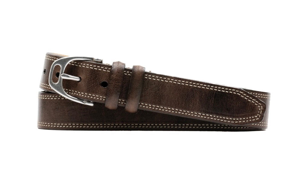 Derby Saddle Leather Belt | Walnut