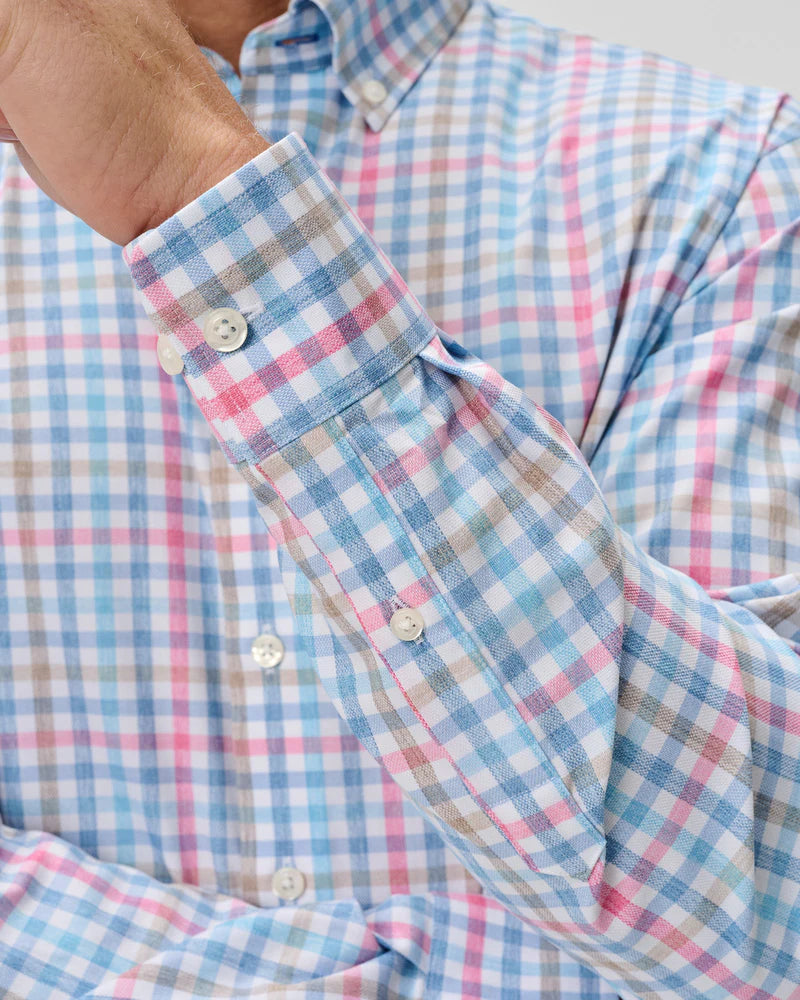 Yosef Perf Button Down Shirt | Navy