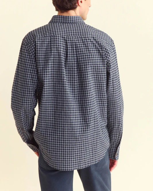 Plaid Check Hutcheson Sport Shirt | Navy/Grey