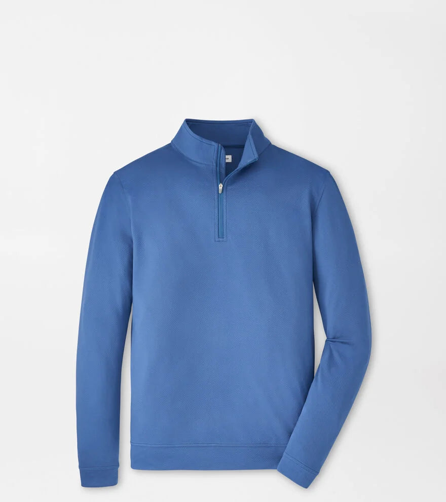Perth Cross-Hatch Performance 1/4 Zip | Windsor Blue