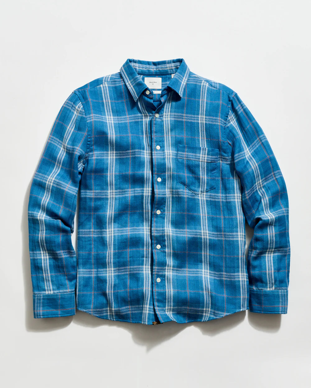 Double Face Plaid Cypress Shirt | Washed Indigo
