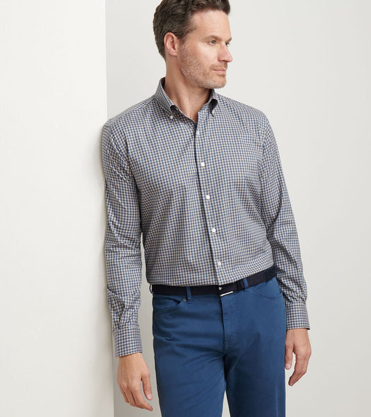 Conway Crown Lite Cotton-Stretch Sport Shirt | Poplar Brown