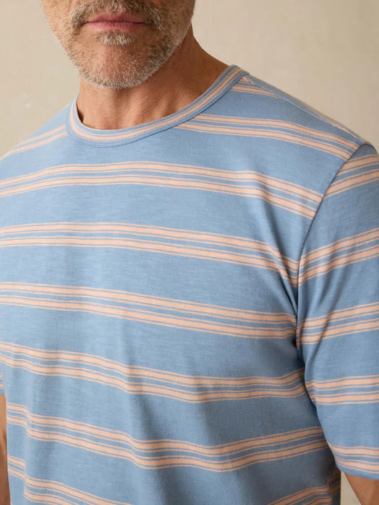 Sunwashed Tee | Coast Coral Stripe