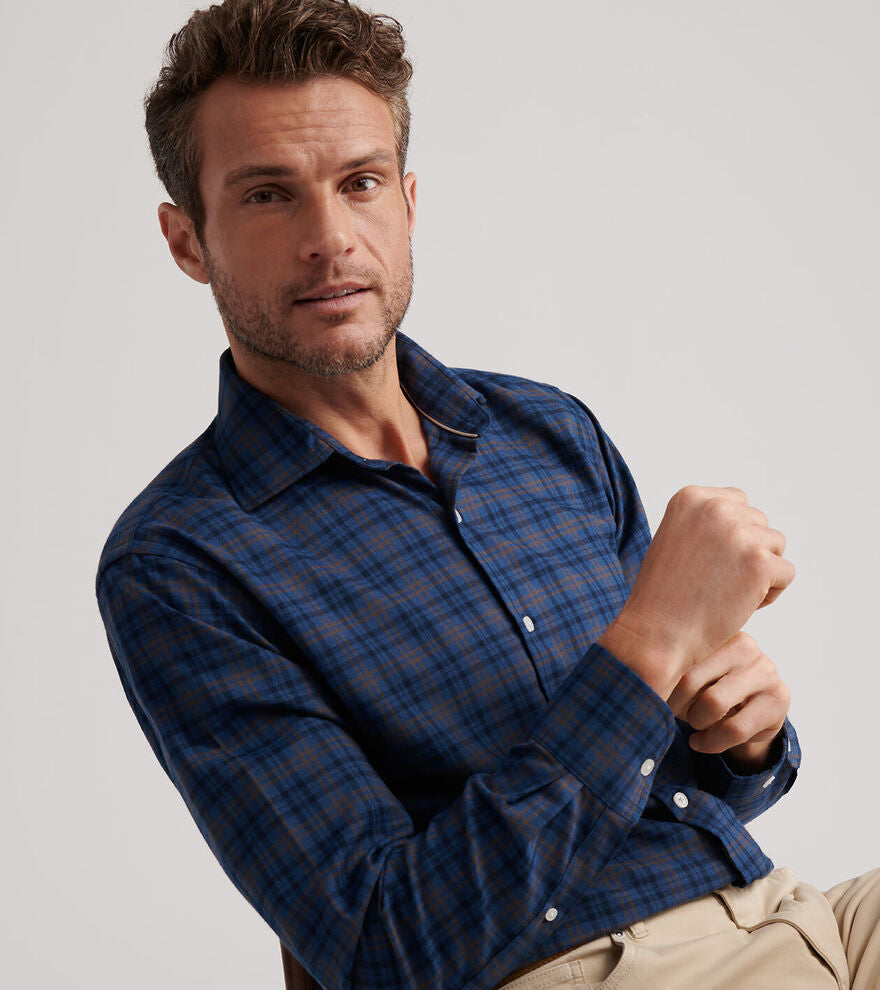 Bar Harbor Flannel Sport Shirt | Blue Haze