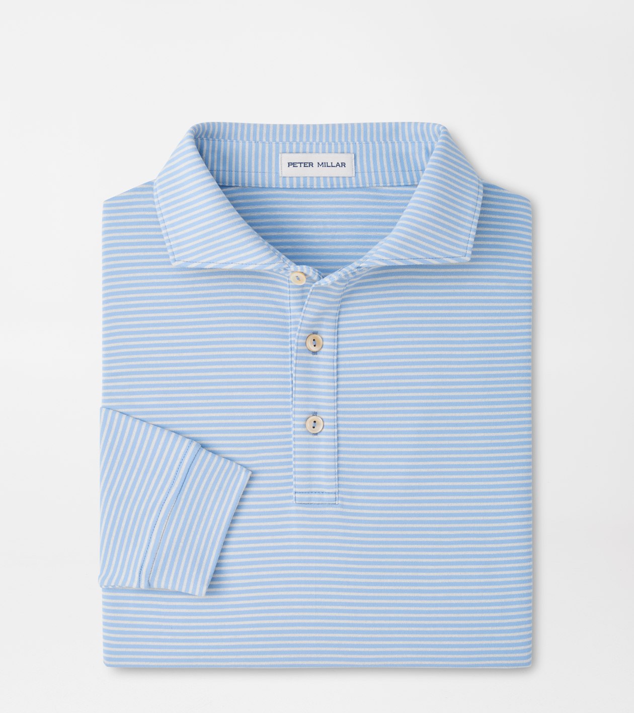 Lyons Stripe Performance Jersey LS Polo | Lakeside