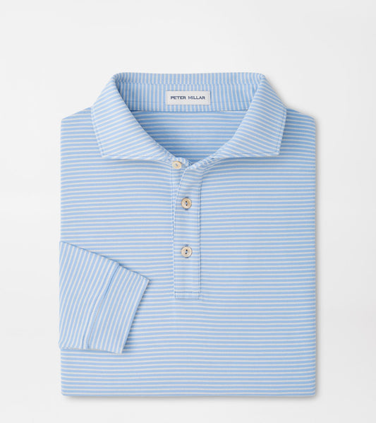 Lyons Stripe Performance Jersey LS Polo | Lakeside