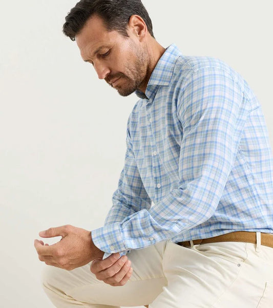 Waterrock Cotton Lyocell Sport Shirt | Stream Blue