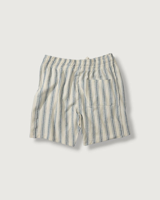 Baja Loopback Short 7” | Teal Cream Stripe