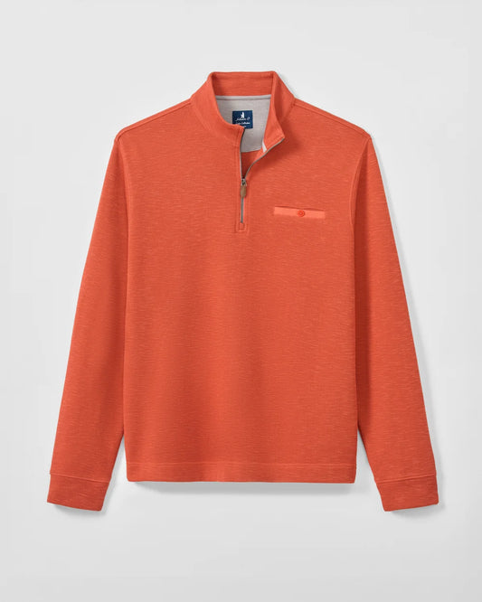 Flame Stitch 1/4 Zip | Tangerine