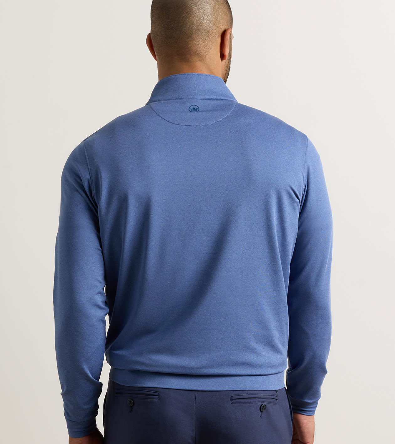 Perth Melange Performance 1/4 Zip | Bali Blue