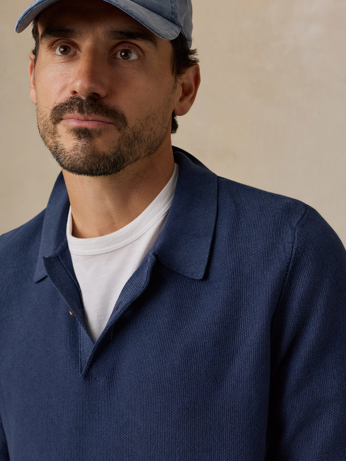 Sunwashed Sweater Polo | Blue Nights