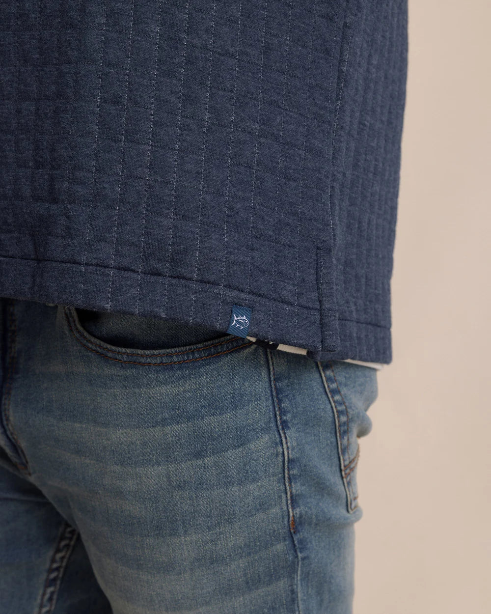 Fairwood Quilted Knit Shacket | Dress Blue