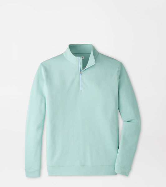Perth Sugar Stripe Performance 1/4 Zip | Fresh Mint