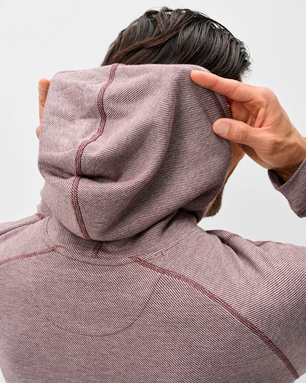 Cotton Blend Hoodie | Merlot