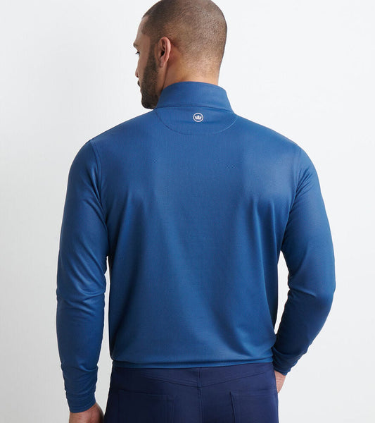 Perth Birdseye Performance 1/4 Zip | Blue Haze