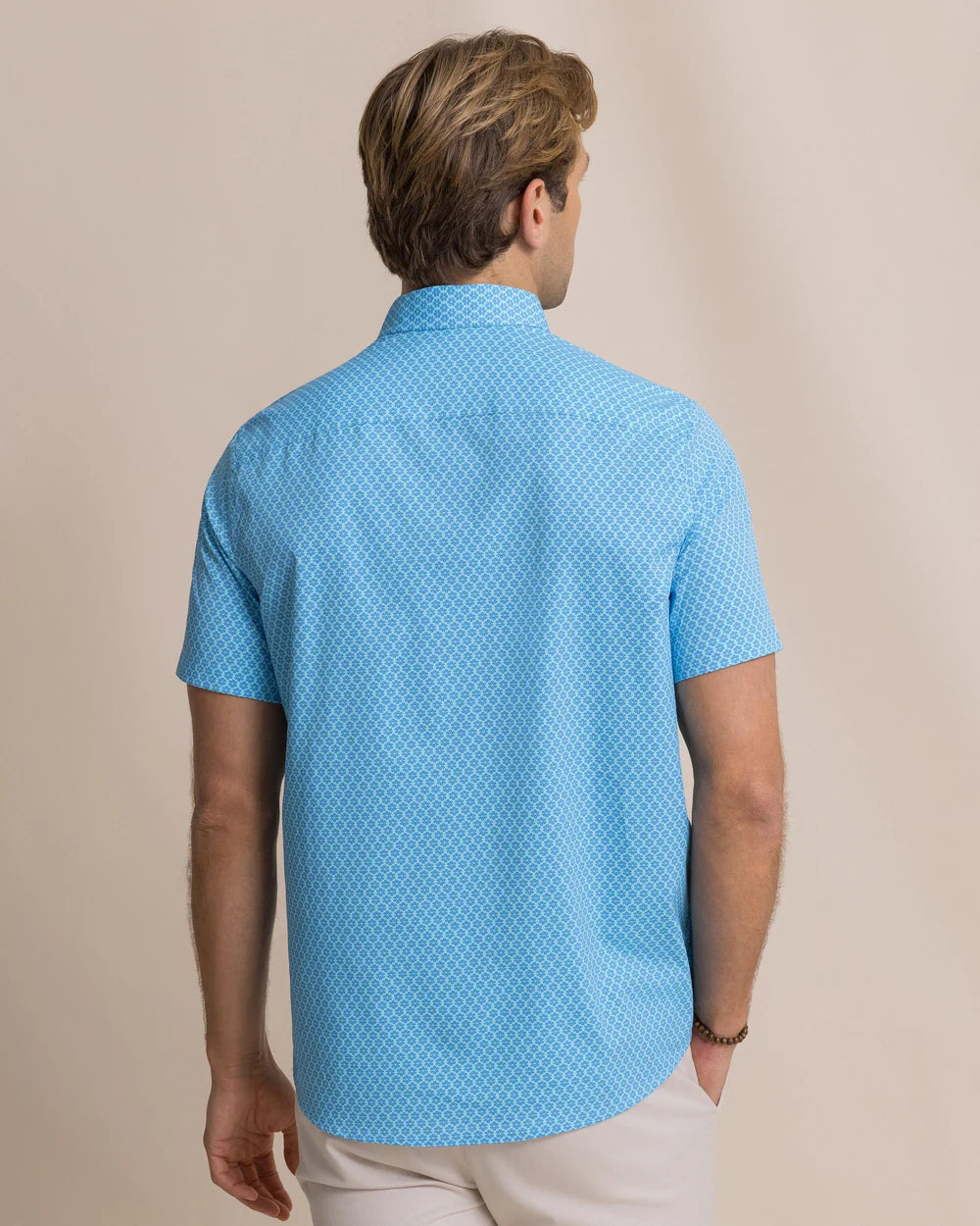 Flower Garden Coastal Breeze SS Sports Shirt | Tropical Breeze Blue