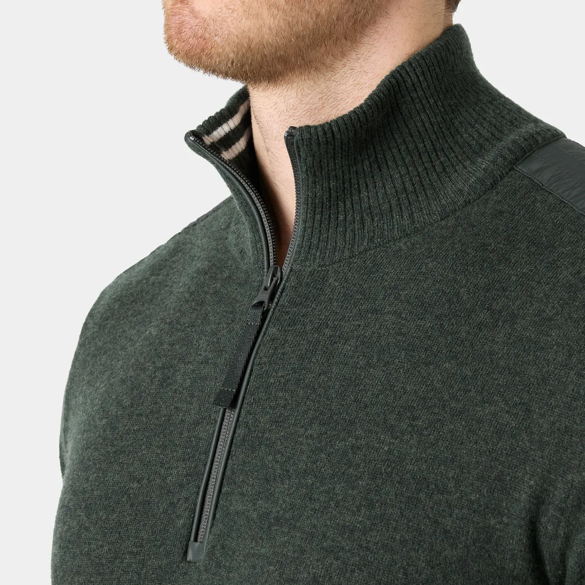 Afton Knitted 1/2 Zip | Dark Jungle