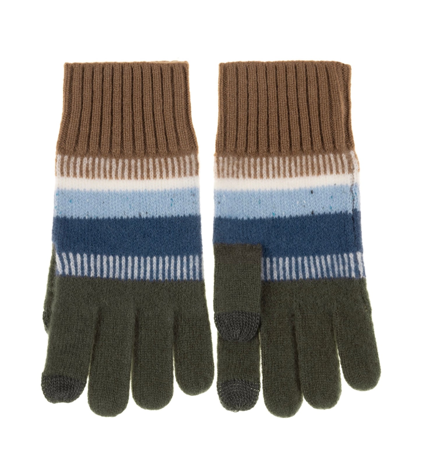 Striped Gloves | Brown