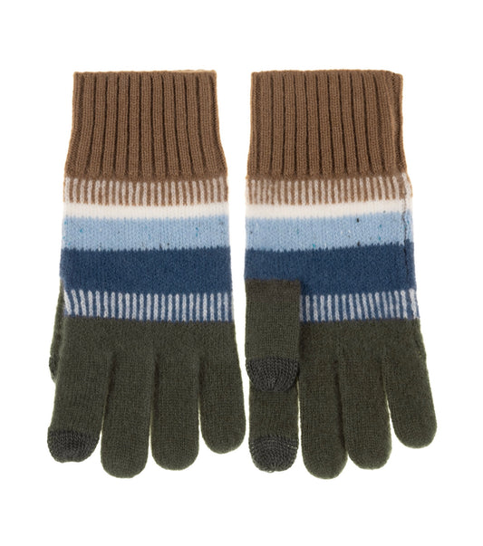 Striped Gloves | Brown
