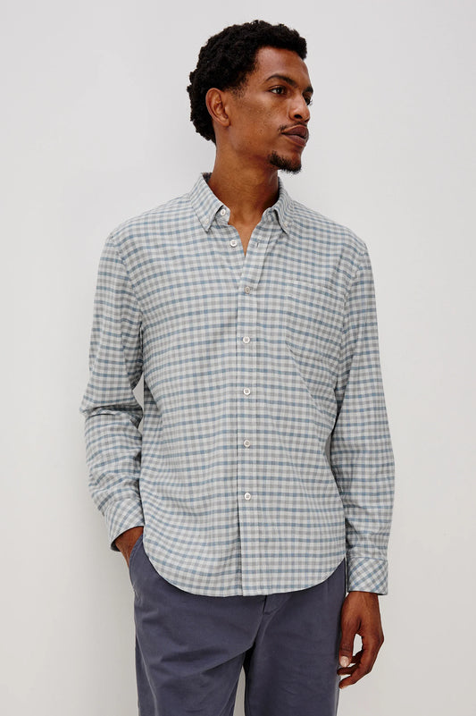 Vance Shirt | Charcoal Blue Check