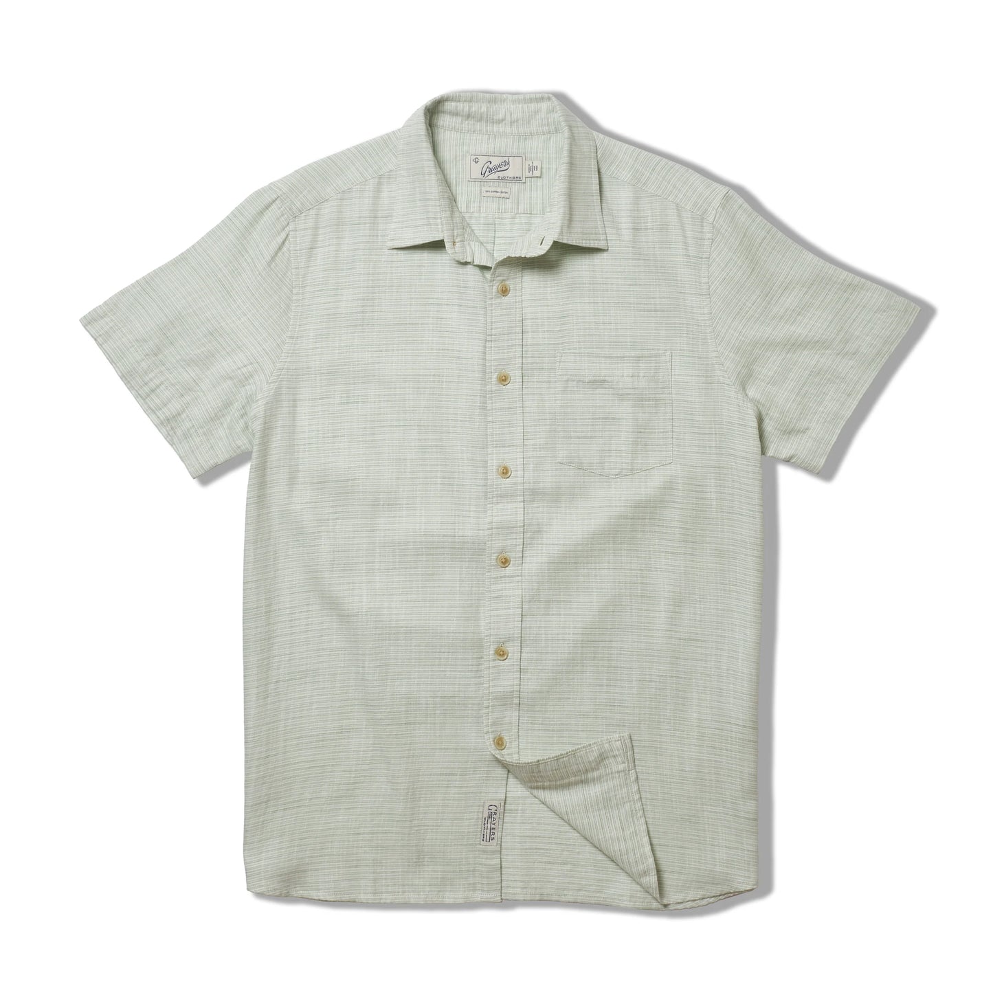Power Loom SS Shirt | Green Stripe