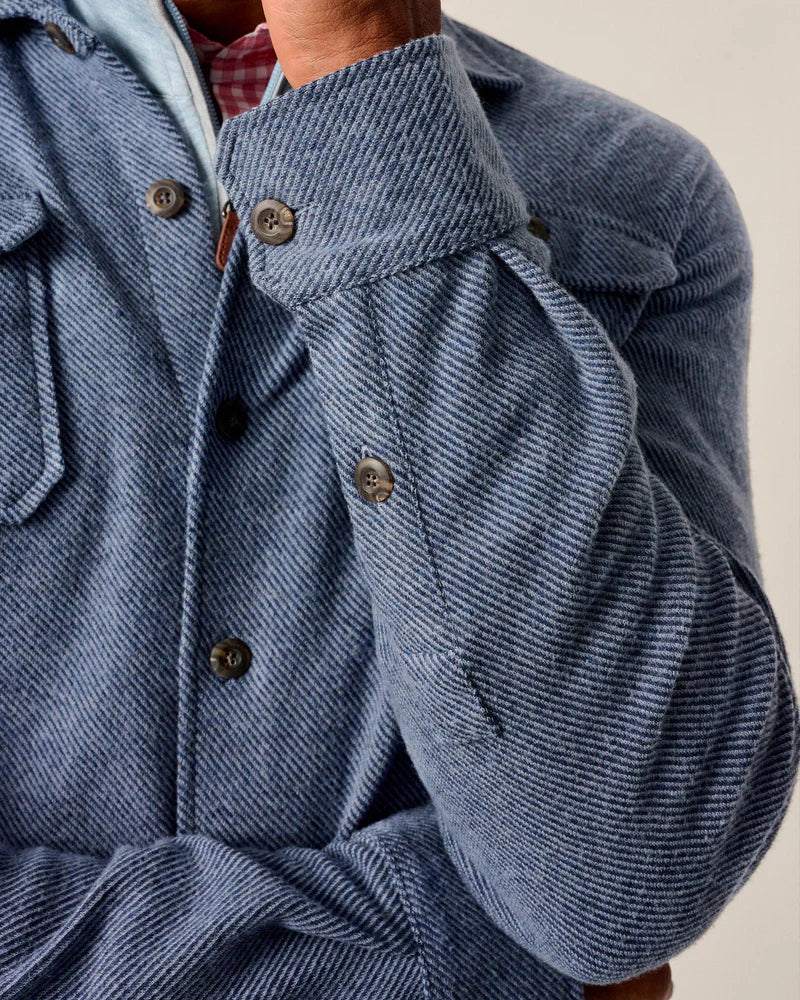 Carl Stretch Knit Flannel Lodge Shirt | Laguna Blue