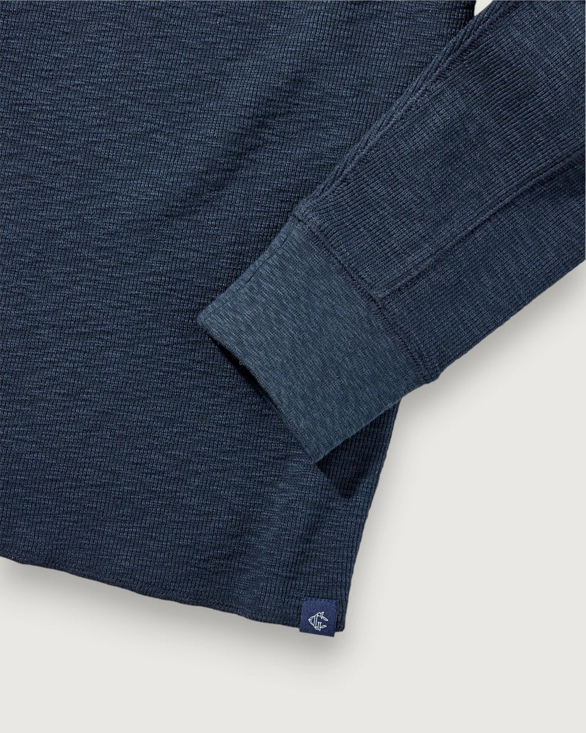 Clint LS Waffle Henley | Dark Navy