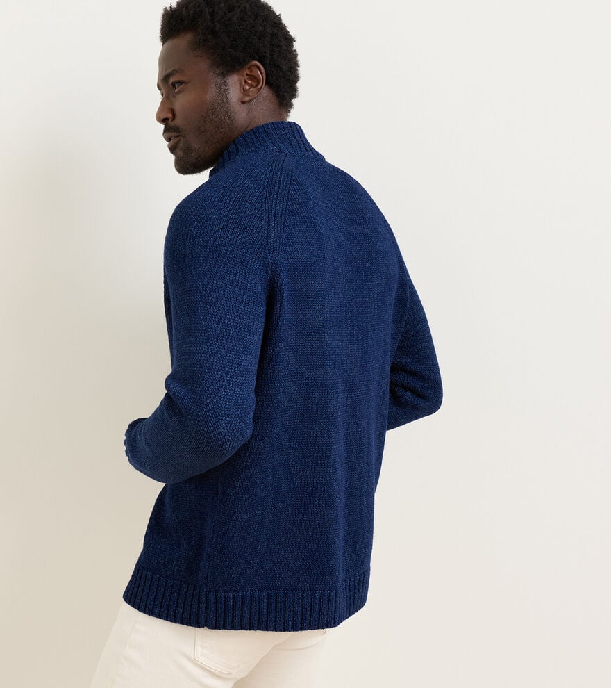 Tilden Full-Button Sweater | Navy