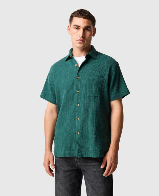 Adams Flat Shirt | Bottle Green