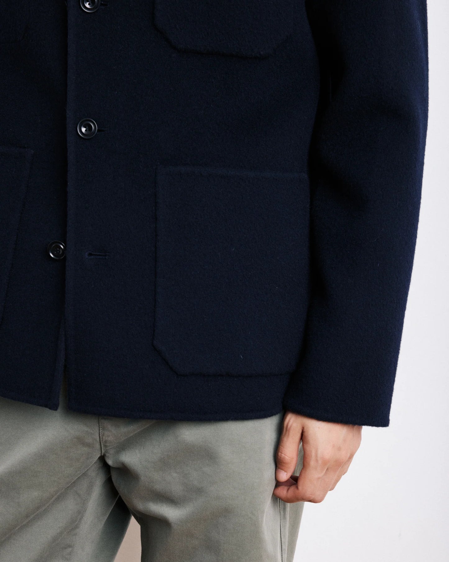 Jay Double Face Wool Jacket | Navy