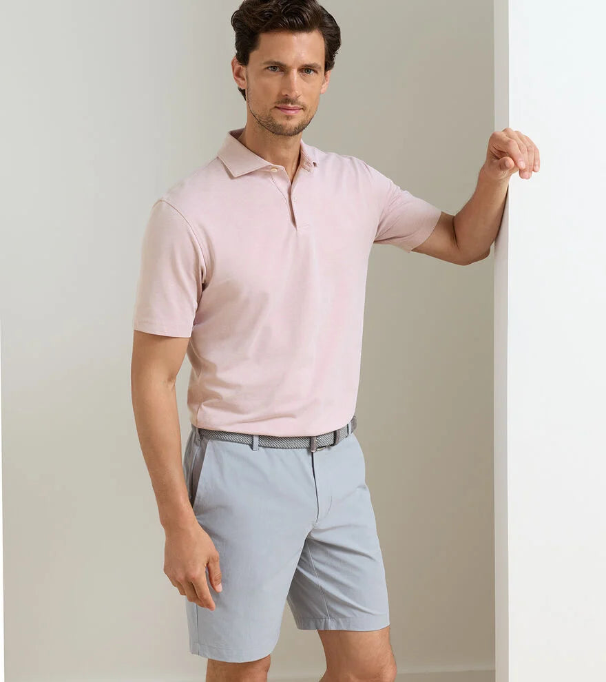 Albatross Cotton-Blend Pique Polo | Faded Scarlett