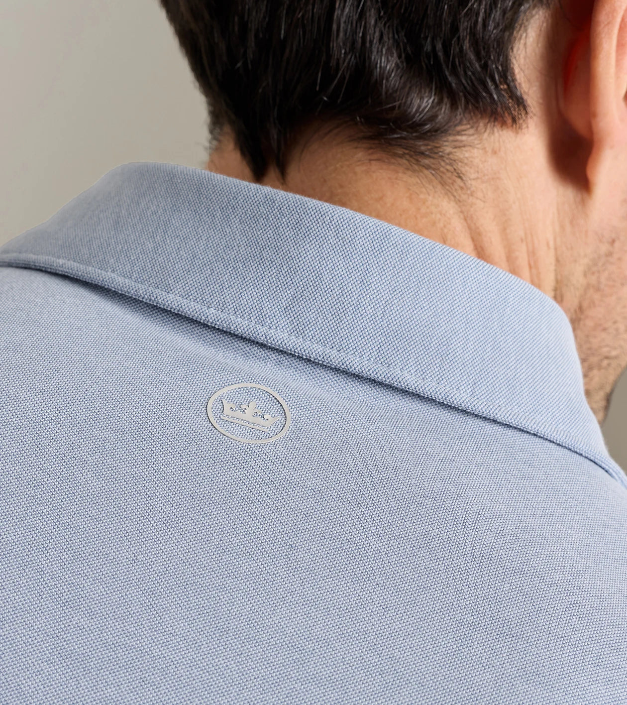 Albatross Cotton-Blend Pique Polo | Windy Blue