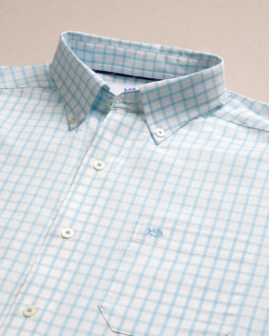 Tradewind Tattersall Sportshirt | Tropical Breeze Blue