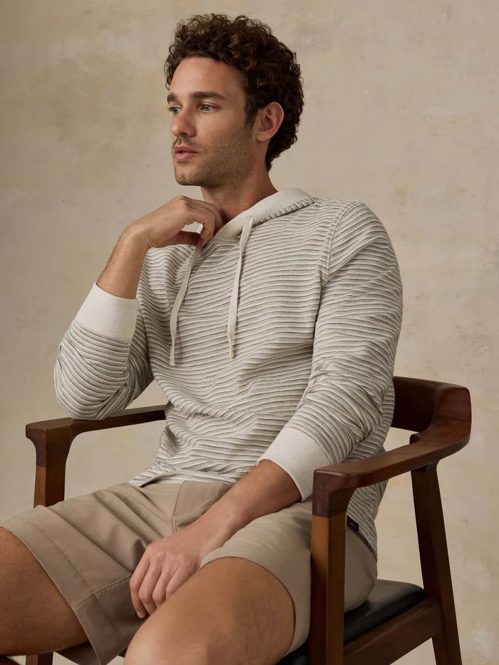 Sunwashed Slub Hoodie | Cedar Falls Stripe