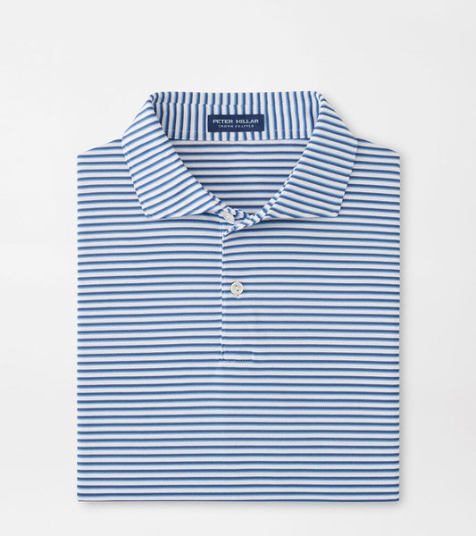 Tempo Perf Polo | White/Ocean Blue
