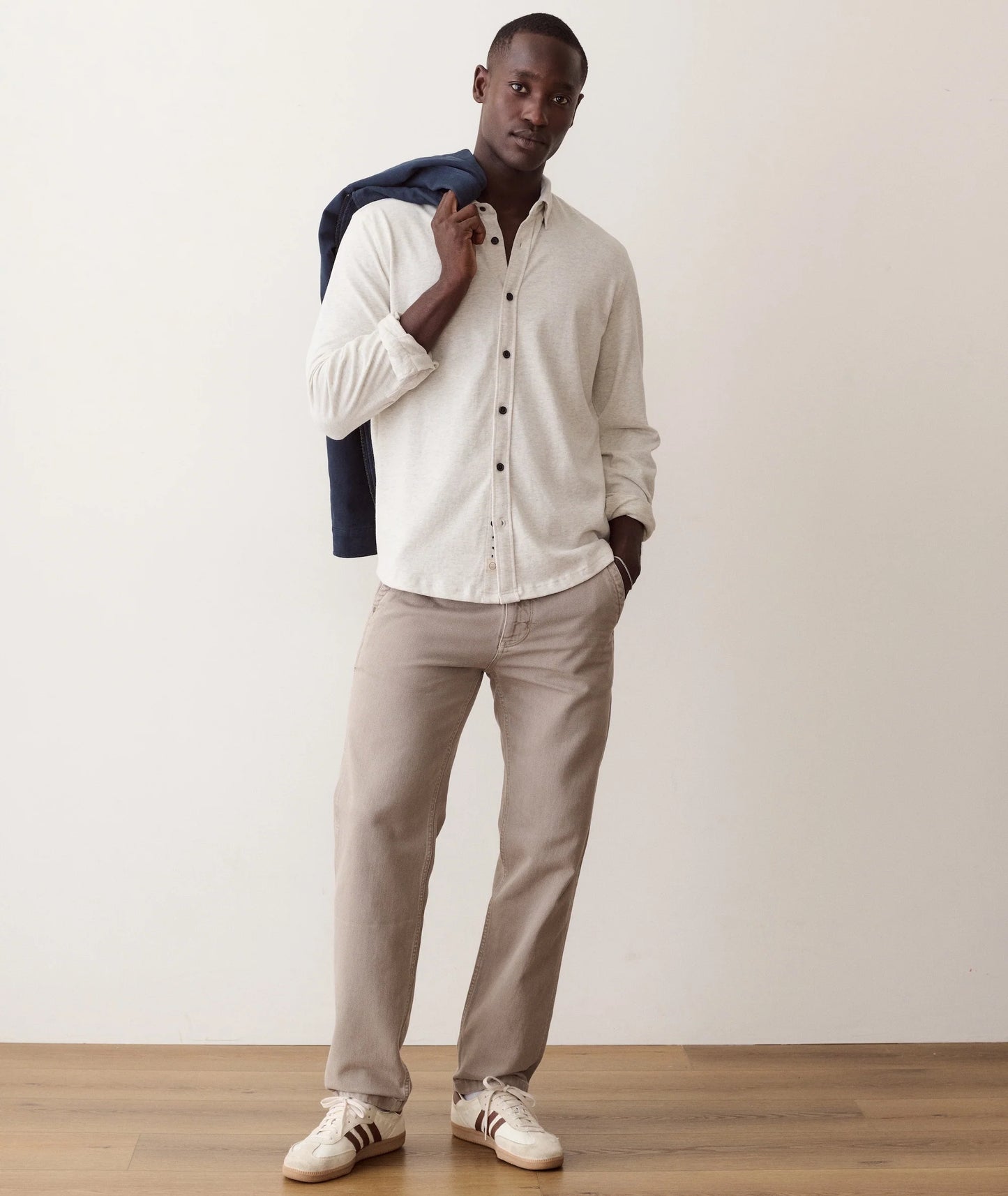 Luxe Jersey Shirt | Oatmeal Heather