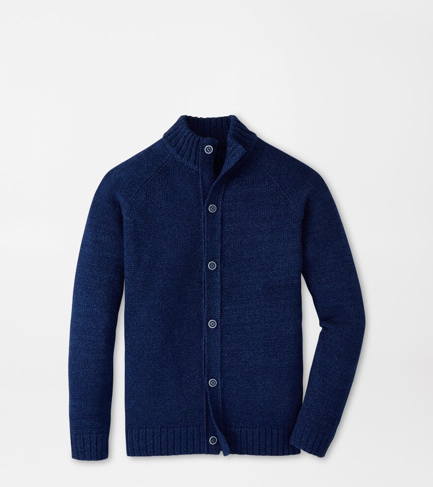 Tilden Full-Button Sweater | Navy