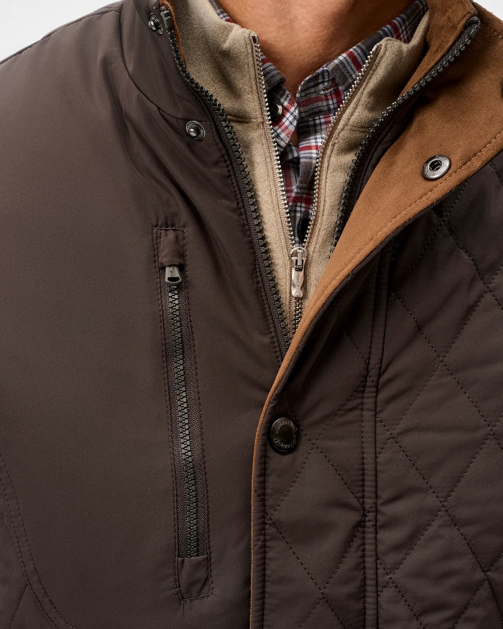 Juno Quilted Snap Jacket | Cocoa
