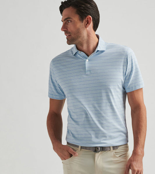 Cadence Perf Jersey Polo | Blue Spruce