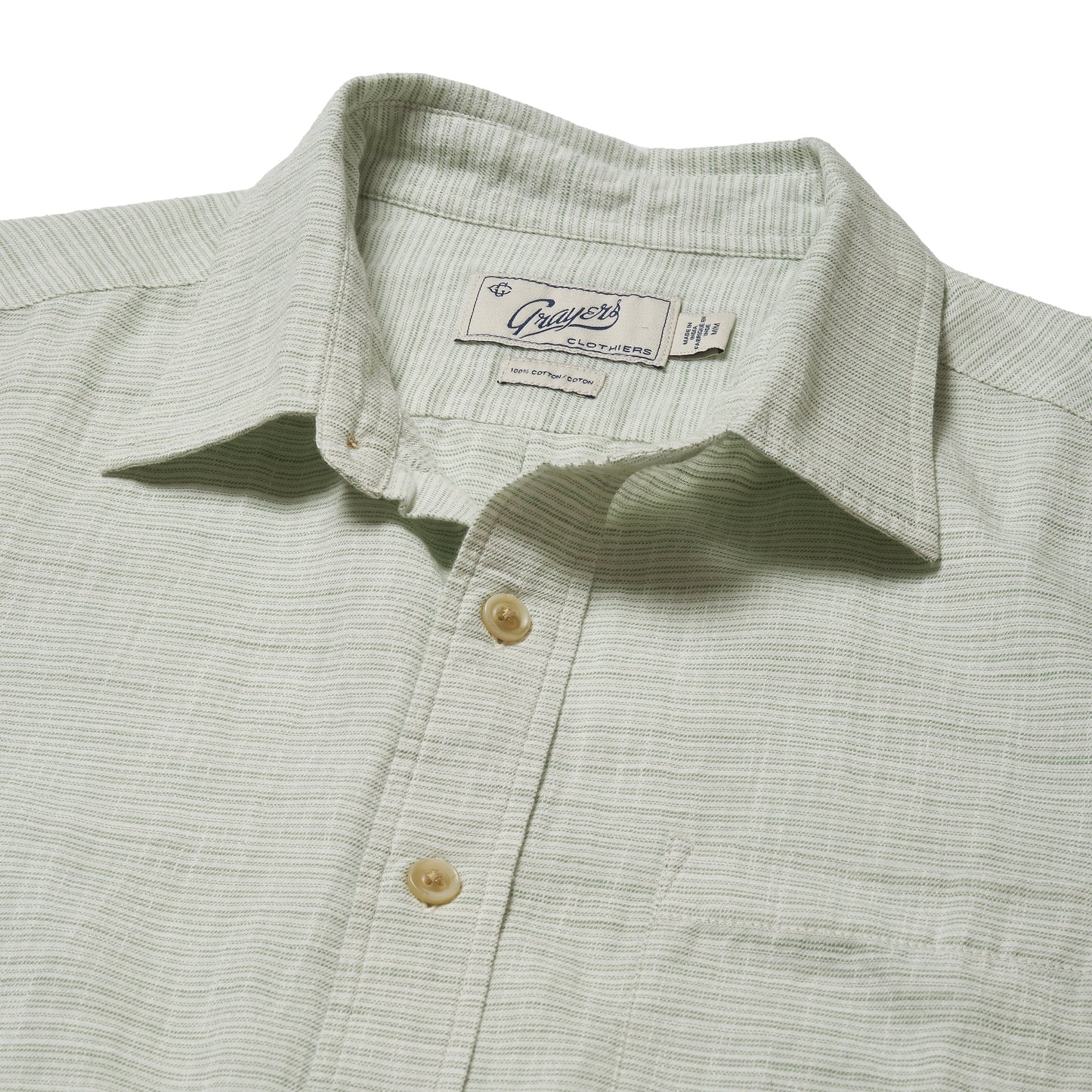Power Loom SS Shirt | Green Stripe