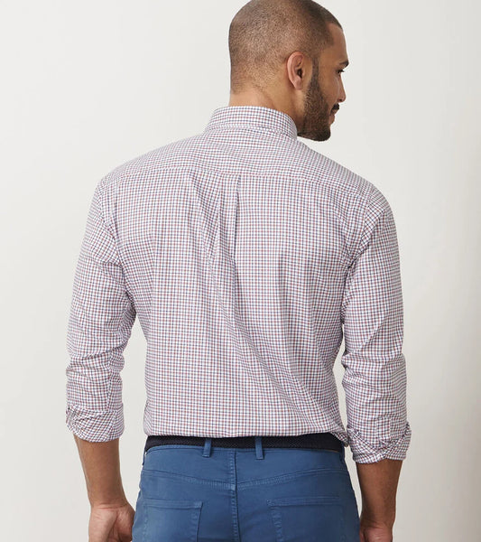 Julian Crown Lite Cotton-Stretch Sport Shirt | Navy