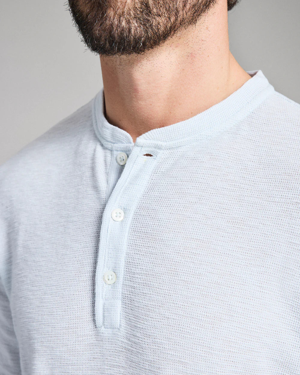 Slub Tuck Henley | Air Blue