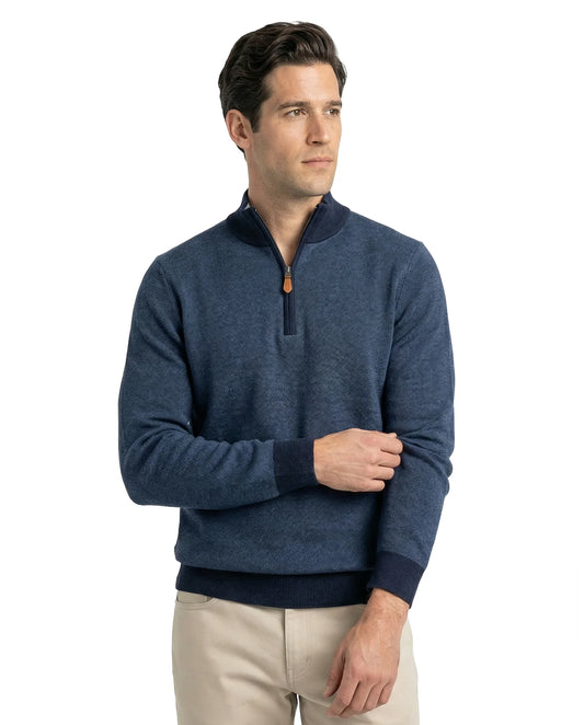 12GG 1/4 Zip Sweater | Indigo