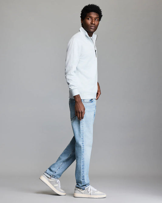 Quilted Half Zip | Beach Blue