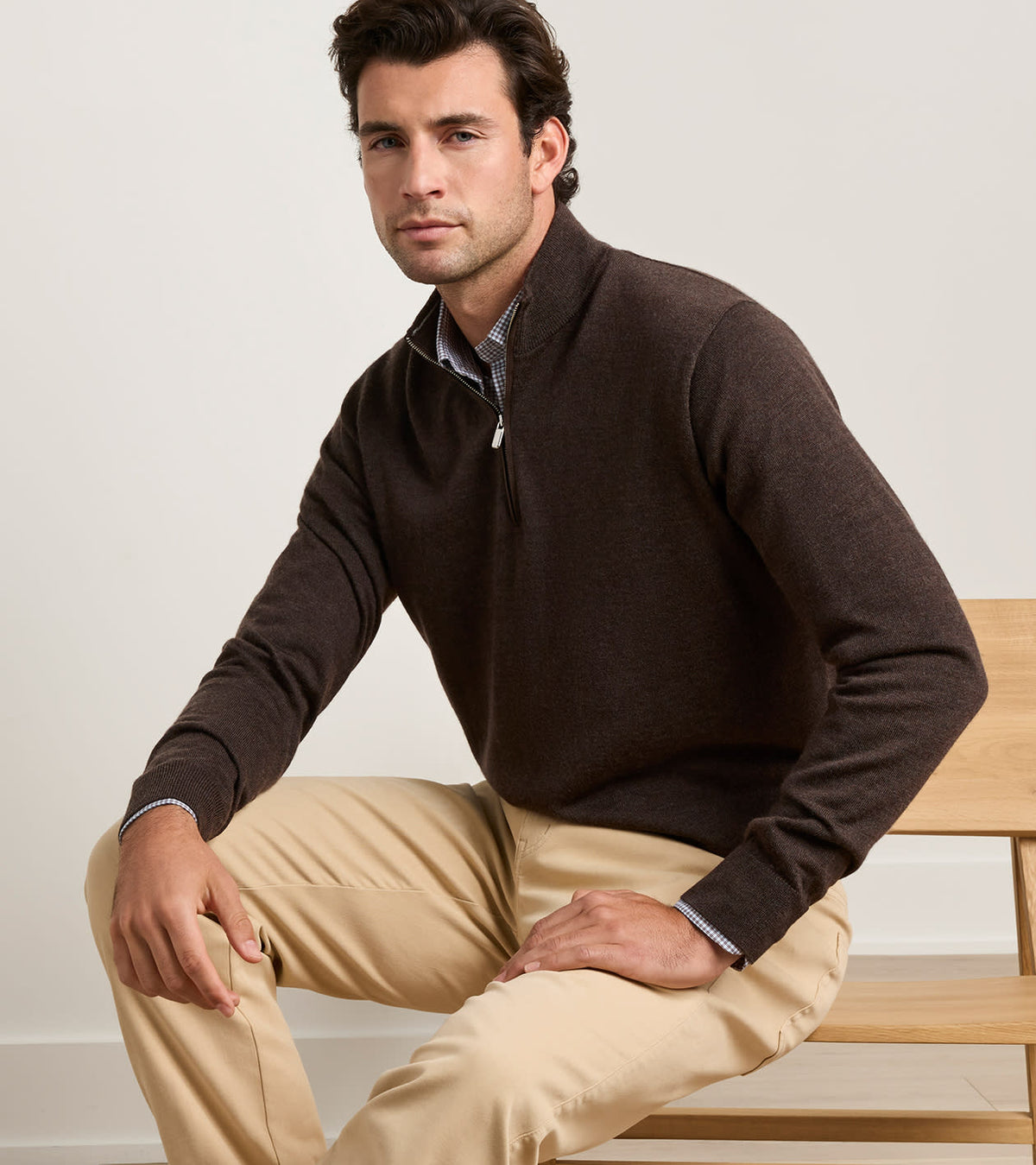 Autumn Crest Suede Trim 1/4 Zip | French Press